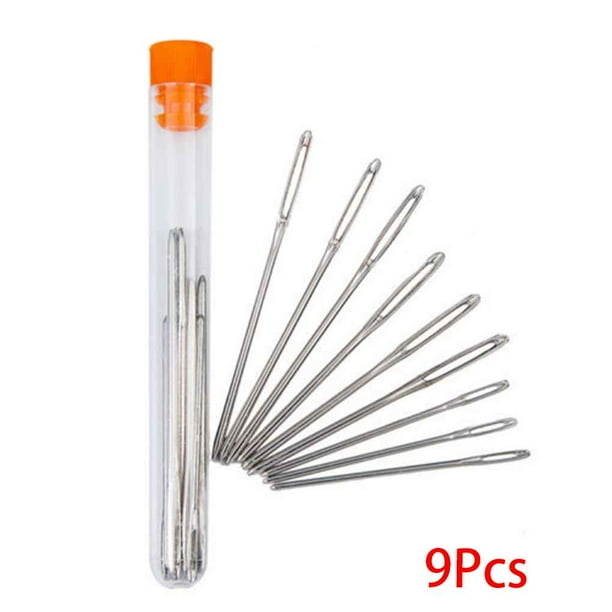 9PCS Large Eye Blunt Needles Steel Hand Knit Crochet Cross Stitch Weaving Sewing 9PCS Large Eye Blunt Needles Steel Hand Knit Crochet Cross Stitch Weaving Sewing